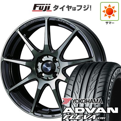 【新品国産車用4穴100】 夏タイヤ ホイール4本セット 195/55R16 ヨコハマ アドバン フレバV701 WEDS ウェッズスポーツ SA-99R 6.5J 16インチ(送料無料)|フジ スペシャルセレクション