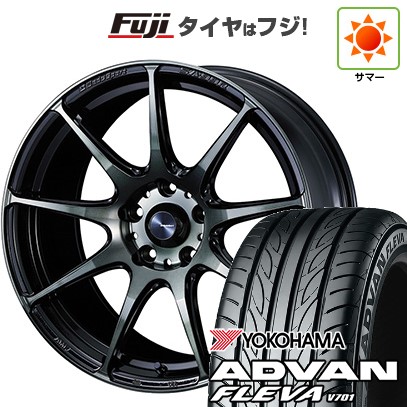 【新品国産車用5穴100】 夏タイヤ ホイール4本セット 215/40R18 ヨコハマ アドバン フレバV701 WEDS ウェッズ ウェッズスポーツ SA-99R 7.5J 18インチ(送料無料)