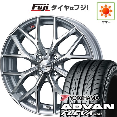 【新品国産車用5穴100】 夏タイヤ ホイール4本セット 215/40R18 ヨコハマ アドバン フレバV701 WEDS ウェッズ レオニス MX 7J 18インチ(送料無料)