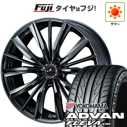 【新品国産車用5穴114.3】 夏タイヤ ホイール4本セット 215/40R18 ヨコハマ アドバン フレバV701 WEDS ウェッズ レオニス VX 7J 18インチ(送料無料)｜フジ スペシャルセレクション