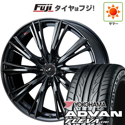 【新品国産車用5穴114.3】 夏タイヤ ホイール4本セット 215/40R18 ヨコハマ アドバン フレバV701 WEDS ウェッズ レオニス WX 7J 18インチ(送料無料)