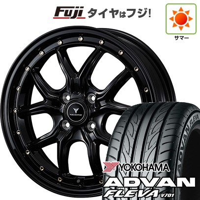 【新品 軽自動車】N-BOX タント スペーシア 夏タイヤ ホイール4本セット 165/55R15 ヨコハマ アドバン フレバV701 WEDS ウェッズ ノヴァリス アセット S1 4.5J 15インチ(送料無料)｜フジ スペシャルセレクション