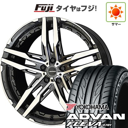 【新品国産車用5穴114.3】 夏タイヤ ホイール4本セット 225/35R20 ヨコハマ アドバン フレバV701 共豊 シャレン RG 8.5J 20インチ(送料無料)