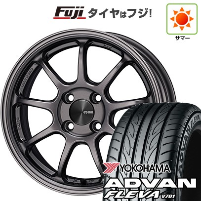 【新品国産車用5穴100】 夏タイヤ ホイール4本セット 205/55R16 ヨコハマ アドバン フレバV701 ENKEI エンケイ PerformanceLine PF09 6.5J 16インチ(送料無料)｜フジ スペシャルセレクション