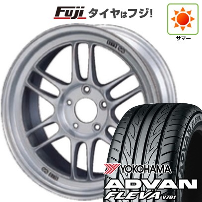 【新品国産車用5穴100】 夏タイヤ ホイール4本セット 215/40R18 ヨコハマ アドバン フレバV701 ENKEI エンケイ Racing RP-F1 7.5J 18インチ(送料無料)