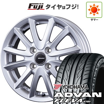 【新品国産車用4穴100】 夏タイヤ ホイール4本セット 195/55R16 ヨコハマ アドバン フレバV701 コーセイ クレイシズ VS6 6J 16インチ(送料無料)|フジ スペシャルセレクション