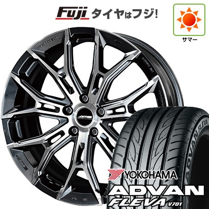 【新品国産車用5穴100】 夏タイヤ ホイール4本セット 215/45R17 ヨコハマ アドバン フレバV701 共豊 ガレルナ フィヌラ 7.5J 17インチ(送料無料)|フジ スペシャルセレクション