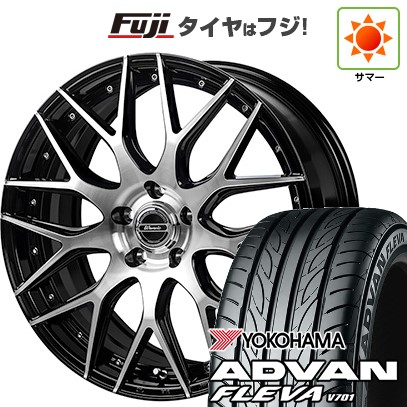 【新品国産車用5穴114.3】 夏タイヤ ホイール4本セット 215/40R18 ヨコハマ アドバン フレバV701 モンツァ ワーウィック MX-09 7J 18インチ(送料無料)