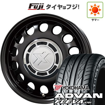 【新品 軽自動車】N-BOX タント スペーシア 夏タイヤ ホイール4本セット 165/55R15 ヨコハマ アドバン フレバV701 コスミック クロスブラッド スティール 4.5J 15インチ(送料無料)