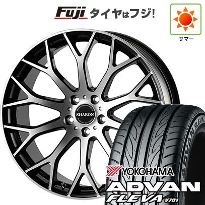 【新品国産車用5穴114.3】 夏タイヤ ホイール4本セット 215/40R18 ヨコハマ アドバン フレバV701 コスミック ヴェネルディ シャロン 7.5J 18インチ(送料無料)|フジ スペシャルセレクション