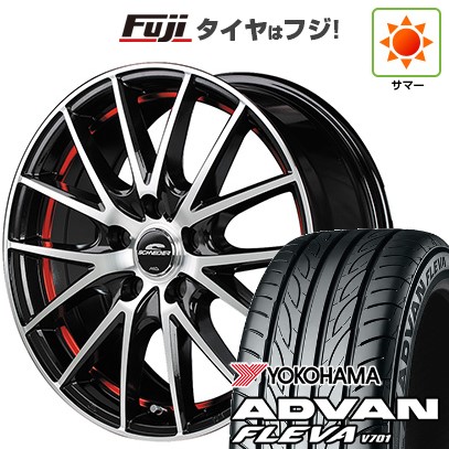 【新品国産車用5穴114.3】 夏タイヤ ホイール4本セット 215/40R18 ヨコハマ アドバン フレバV701 MID WHEELS RX27 7J 18インチ(送料無料)｜フジ スペシャルセレクション