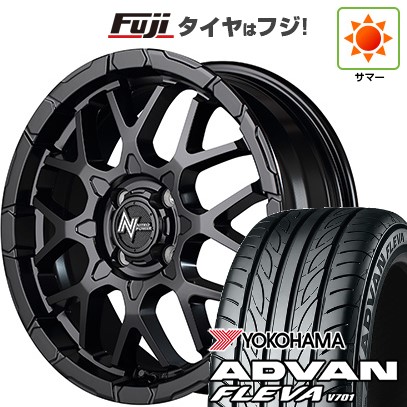 【新品 軽自動車】N-BOX タント スペーシア 夏タイヤ ホイール4本セット 165/55R15 ヨコハマ アドバン フレバV701 MID WHEELS NITRO POWER M28 バレットKC 5J 15インチ(送料無料)
