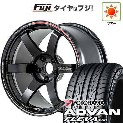 【新品国産車用5穴100】 夏タイヤ ホイール4本セット 215/40R18 ヨコハマ アドバン フレバV701 RAYS レイズ ボルクレーシング TE37 サーガ S-plus TIME ATTACK 8J 18インチ(送料無料)