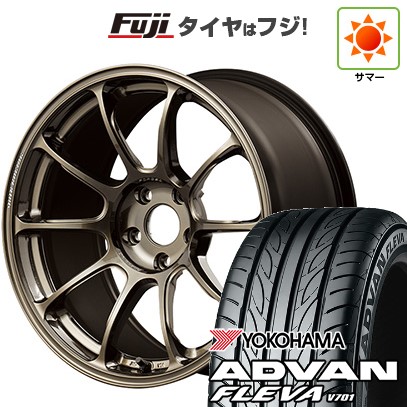 【新品国産車用4穴100】 夏タイヤ ホイール4本セット 195/50R16 ヨコハマ アドバン フレバV701 RAYS レイズ ボルクレーシング ZE40 6J 16インチ(送料無料)