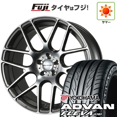 【新品国産車用5穴114.3】 夏タイヤ ホイール4本セット 225/35R20 ヨコハマ アドバン フレバV701 MLJ ハイペリオン CVM 8.5J 20インチ(送料無料)｜フジ スペシャルセレクション
