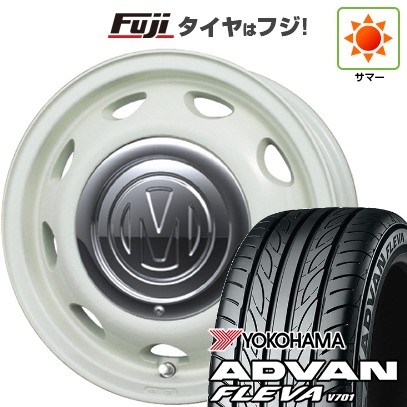 【新品 軽自動車】N-BOX タント スペーシア 夏タイヤ ホイール4本セット 165/55R15 ヨコハマ アドバン フレバV701 クリムソン ディーン ミニ 5J 15インチ(送料無料)｜フジ スペシャルセレクション
