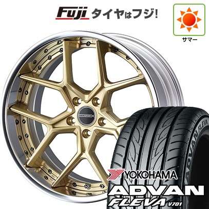 【新品国産車用5穴100】 夏タイヤ ホイール4本セット 215/40R18 ヨコハマ アドバン フレバV701 WEDS ウェッズ マーベリック 1505S 8J 18インチ(送料無料)