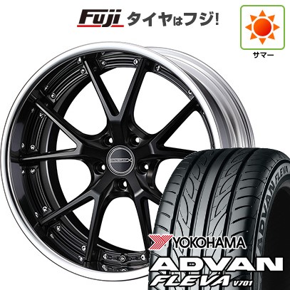 【新品国産車用5穴114.3】 夏タイヤ ホイール4本セット 225/35R20 ヨコハマ アドバン フレバV701 WEDS ウェッズ マーベリック 905S 8.5J 20インチ(送料無料)