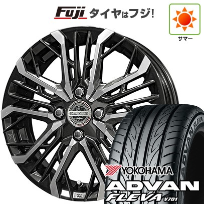 【新品国産車用5穴114.3】 夏タイヤ ホイール4本セット 215/40R18 ヨコハマ アドバン フレバV701 共豊 シュタイナー LGX 7.5J 18インチ(送料無料)