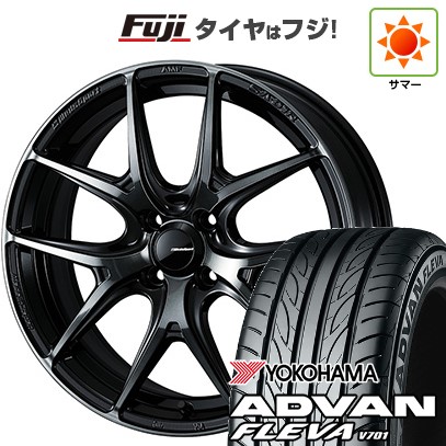 【新品国産車用4穴100】 夏タイヤ ホイール4本セット 195/55R16 ヨコハマ アドバン フレバV701 WEDS ウェッズスポーツ SA-01R 6.5J 16インチ(送料無料)|フジ スペシャルセレクション