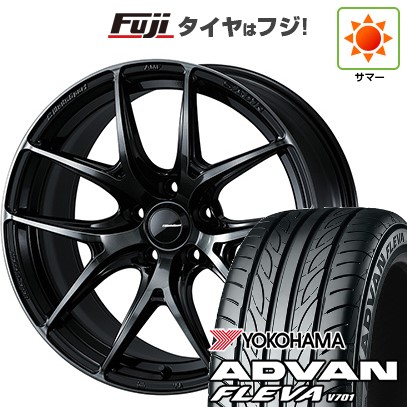 【新品国産車用5穴100】 夏タイヤ ホイール4本セット 215/40R18 ヨコハマ アドバン フレバV701 WEDS ウェッズ ウェッズスポーツ SA-01R 7.5J 18インチ(送料無料)