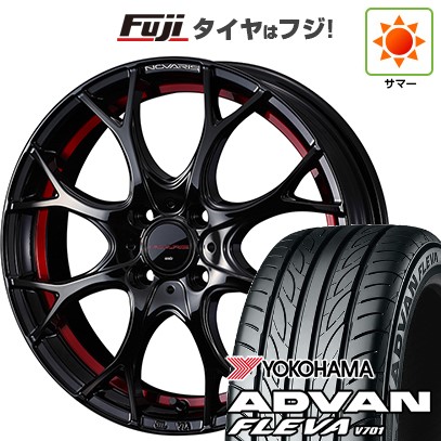 【新品 軽自動車】N-BOX タント スペーシア 夏タイヤ ホイール4本セット 165/55R15 ヨコハマ アドバン フレバV701 WEDS ウェッズ ノヴァリス ローグ UY 4.5J 15インチ(送料無料)