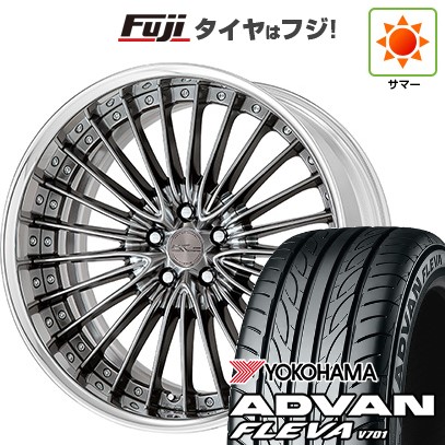 【新品国産車用5穴114.3】 夏タイヤ ホイール4本セット 225/35R20 ヨコハマ アドバン フレバV701 WORK ワーク シュヴァート グラソン 8J 20インチ(送料無料)