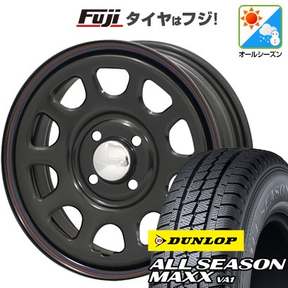 【新品】プロボックス/サクシード(160系) オールシーズンタイヤ ホイール4本セット 155/80R14 88/86N ダンロップ オールシーズンMAXX VA1 モリタ デイトナズ 6J 14インチ(送料無料)｜フジ スペシャルセレクション