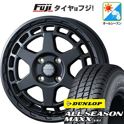 【新品】プロボックス/サクシード(160系) オールシーズンタイヤ ホイール4本セット 155/80R14 88/86N ダンロップ オールシーズンMAXX VA1 WEDS ウェッズアドベンチャー マッドヴァンス X タイプS 5J 14インチ(送料無料)|フジ スペシャルセレクション