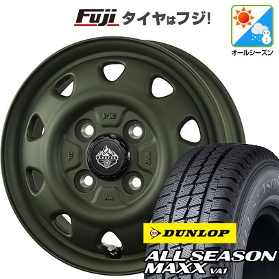 【新品】プロボックス/サクシード(160系) オールシーズンタイヤ ホイール4本セット 155/80R14 88/86N ダンロップ オールシーズンMAXX VA1 トピー ランドフット SWZ 数量限定 5J 14インチ(送料無料)