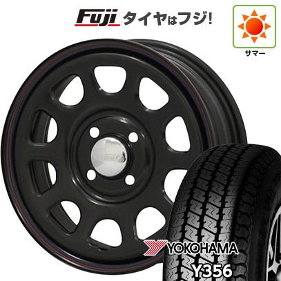 【新品 軽自動車】軽トラ 軽バン 夏タイヤ ホイール4本セット 145/80R12 80/78N ヨコハマ Y356 モリタ デイトナズ G2 4J 12インチ(送料無料)