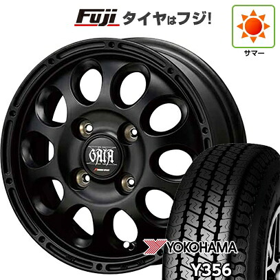 【新品 軽自動車】軽トラ 軽バン 夏タイヤ ホイール4本セット 145/80R12 80/78N ヨコハマ Y356 MID WHEELS ガイア クロス 4J 12インチ(送料無料)｜フジ スペシャルセレクション