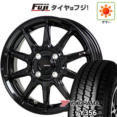 【新品 軽自動車】軽トラ 軽バン 夏タイヤ ホイール4本セット 145/80R12 80/78N ヨコハマ Y356 ホットスタッフ ジースピード G-05 3.5J 12インチ(送料無料) 38,870円