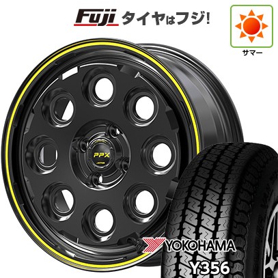 【新品 軽自動車】軽トラ 軽バン 夏タイヤ ホイール4本セット 145/80R12 80/78N ヨコハマ Y356 共豊 PPX ミルエイト 3.5J 12インチ(送料無料)