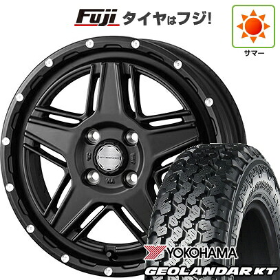 【新品 軽自動車】軽トラ 軽バン 夏タイヤ ホイール4本セット 145/80R12 80/78N ヨコハマ ジオランダー KT WEDS ウェッズアドベンチャー マッドヴァンス 07 4J 12インチ(送料無料)|フジ スペシャルセレクション