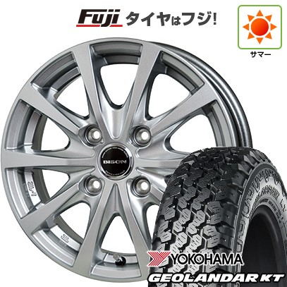 【新品 軽自動車】軽トラ 軽バン 夏タイヤ ホイール4本セット 145/80R12 80/78N ヨコハマ ジオランダー KT ホットスタッフ バイソン BN-02 3.5J 12インチ(送料無料) 37,700円