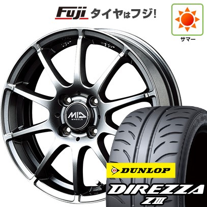 【新品】S660 夏タイヤ ホイール4本セット F:165/55R15 R:195/45R16 ダンロップ ディレッツァ ZIII MID WHEELS スタッグ メタリックグレー (送料無料)