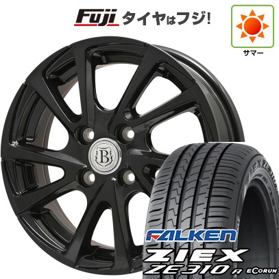 【新品国産車用5穴114.3】 夏タイヤ ホイール4本セット 195/65R15 ファルケン ジークス ZE310R エコラン(限定) ブランドルライン ボレアノ10 パールブラック 6J 15インチ(送料無料)