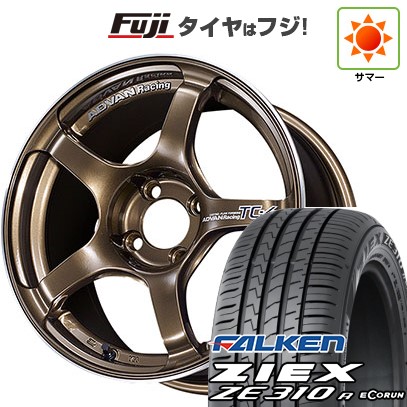 【新品国産車用5穴114.3】 夏タイヤ ホイール4本セット 205/60R16 ファルケン ジークス ZE310R エコラン(限定) ヨコハマ アドバンレーシング TC-4 7J 16インチ(送料無料)