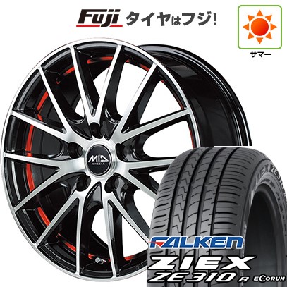 【新品国産車用5穴114.3】 夏タイヤ ホイール4本セット 195/65R15 ファルケン ジークス ZE310R エコラン(限定) MID WHEELS RX27 6J 15インチ(送料無料)