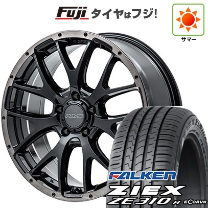 【新品国産車用5穴114.3】 夏タイヤ ホイール4本セット 225/45R18 ファルケン ジークス ZE310R エコラン(限定) RAYS レイズ ホムラ 2X7FA BLACK CLEAR EDITION 7.5J 18インチ(送料無料)|フジ スペシャルセレクション