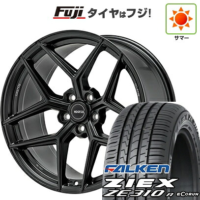 【新品国産車用5穴114.3】 夏タイヤ ホイール4本セット 235/50R18 ファルケン ジークス ZE310R エコラン(限定) OZ SPARCO FF3 8J 18インチ(送料無料)|フジ スペシャルセレクション