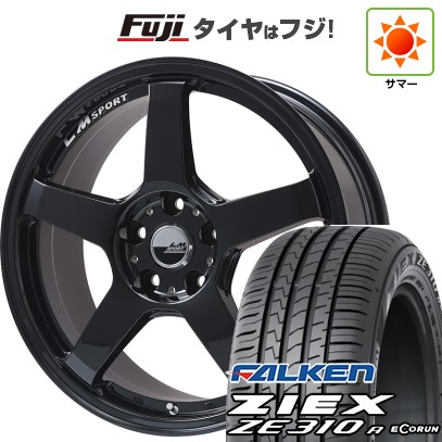 【新品国産車用5穴114.3】 夏タイヤ ホイール4本セット 235/50R18 ファルケン ジークス ZE310R エコラン(限定) レアマイスター LMスポーツ LM-05R(グロスブラック) 7.5J 18インチ(送料無料)