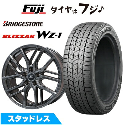 【新品】40系アルファード/ヴェルファイア スタッドレスタイヤ ホイール4本セット 225/60R18 ブリヂストン ブリザック WZ-1 ブランドルライン ヴァレーゼ ディープグレー(平座ナット) 7J 18インチ(送料無料)｜フジ スペシャルセレクション