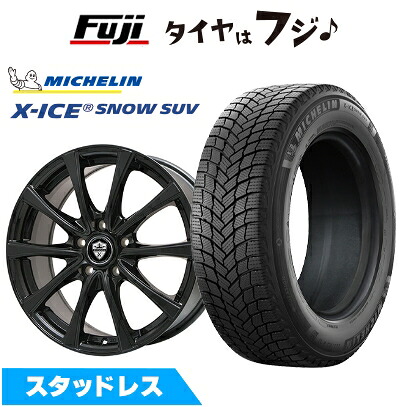 【新品国産車用5穴114.3】 スタッドレスタイヤ ホイール4本セット 215/70R16 ミシュラン エックスアイス スノー SUV エルベ エステローザ FSV グロスブラック 6.5J 16インチ(送料無料)|フジ スペシャルセレクション