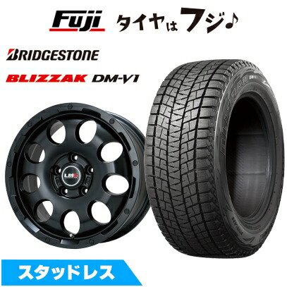 【新品国産車用5穴114.3】 スタッドレスタイヤ ホイール4本セット 215/60R17 ブリヂストン ブリザック DM-V1 レアマイスター LMG CS-9 マットブラック 6.5J 17インチ(送料無料)