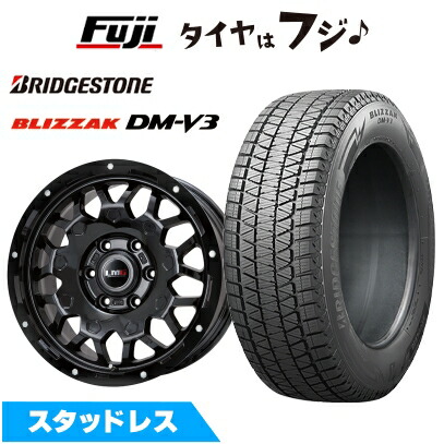 【新品】FJクルーザー スタッドレスタイヤ ホイール4本セット 265/70R17 ブリヂストン ブリザック DM-V3 レアマイスター LMG MS-9W グロスブラック 7.5J 17インチ(送料無料)｜フジ スペシャルセレクション