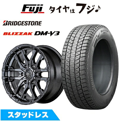 【新品】FJクルーザー スタッドレスタイヤ ホイール4本セット 265/70R17 ブリヂストン ブリザック DM-V3 MID WHEELS NITRO POWER M26 クロスファング 8J 17インチ(送料無料)｜フジ スペシャルセレクション