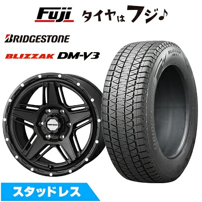 【新品】プラド/ハイラックス スタッドレスタイヤ ホイール4本セット 265/60R18 ブリヂストン ブリザック DM-V3 WEDS ウェッズアドベンチャー マッドヴァンス 07 8J 18インチ(送料無料)