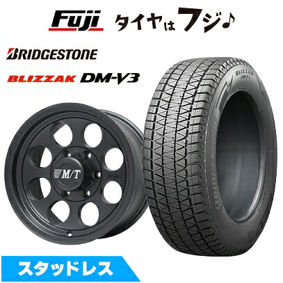 【新品国産車用6穴139.7】 スタッドレスタイヤ ホイール4本セット 265/70R15 ブリヂストン ブリザック DM-V3 ミッキートンプソン クラシック3 ブラック 8J 15インチ(送料無料)|フジ スペシャルセレクション